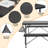 Bevilacqua Ebern Designs 47.24 " Plastic and Steel Black Foldable Card Table
