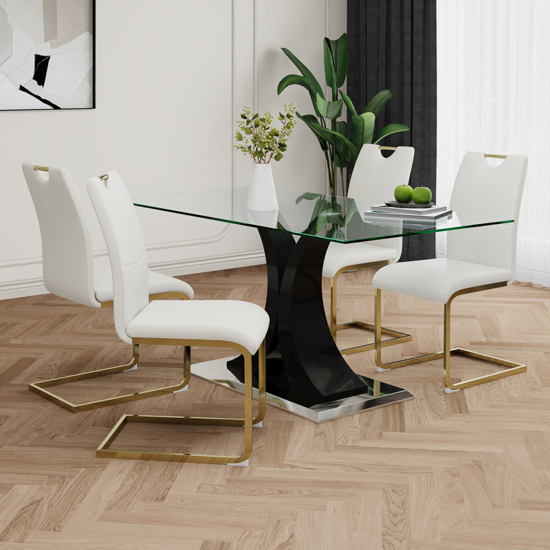 Table en verre de style moderne