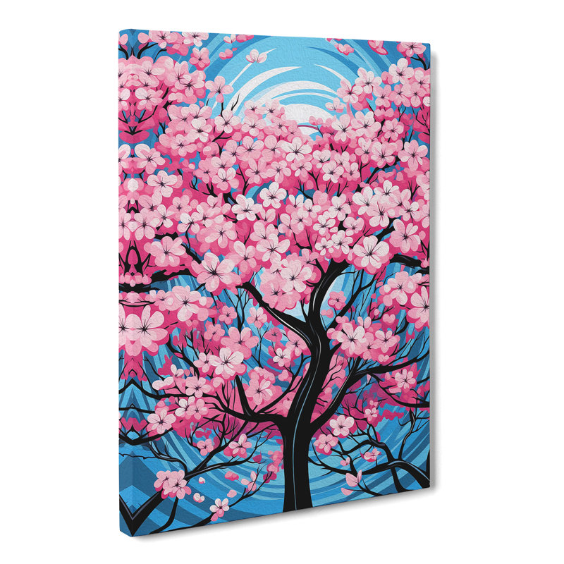 Cherry Blossom Tree Op - Wrapped Canvas Print, 50cm H x 35cm W x 3cm D