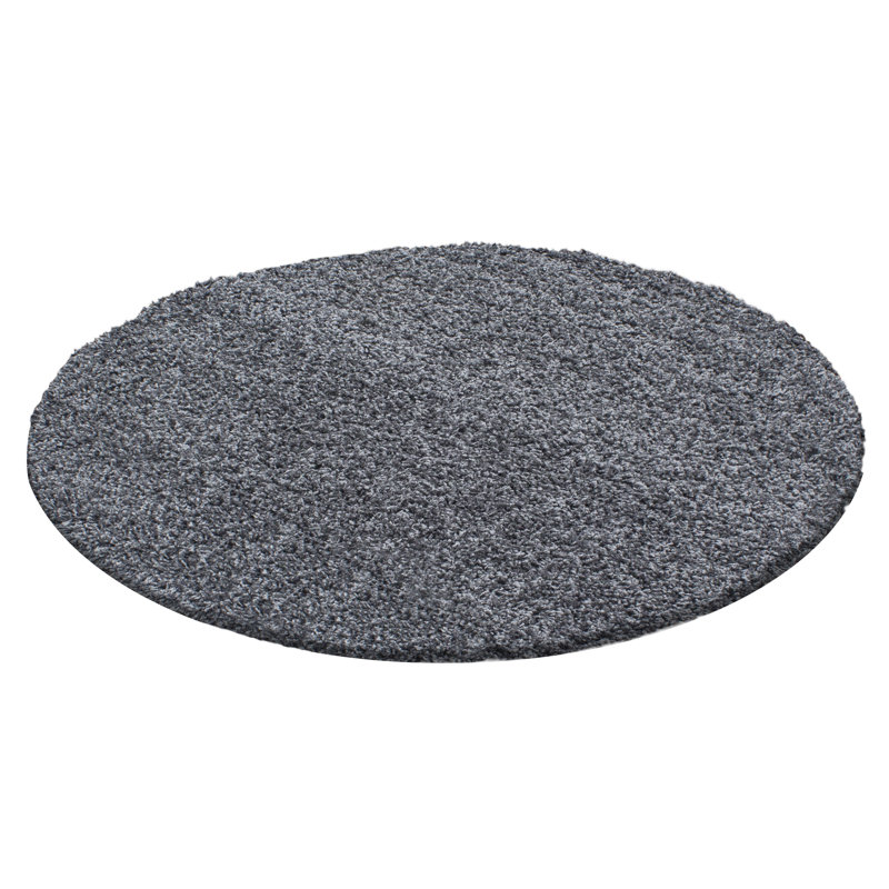 Chuck Shaggy Grey Rug, Round 120cm