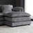 112" Oversized L-shaped Chenille Cloud Sectional Sofa – Modular Sleeper With Memory Foam & Moveable Ottoman-1502739847