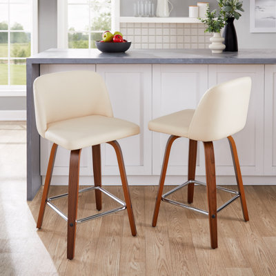 Lakyia Swivel Upholstered Counter Stool