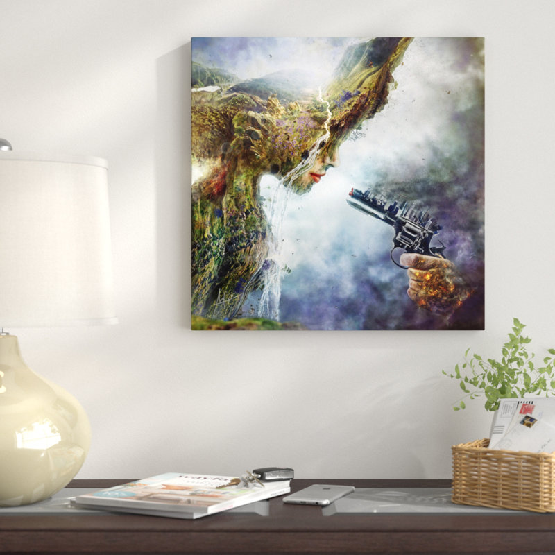 «Betrayal», reproduction d'impression sur toile, H 26 po x l 26 po x P 1,5 po, Pas de tapis, Toile tendue