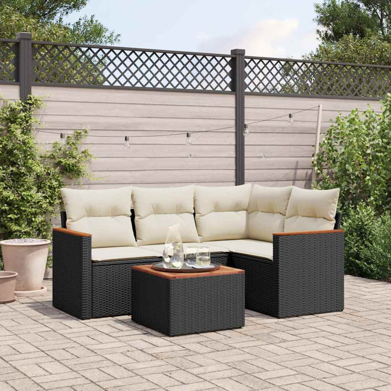Ensemble de canapé de jardin Vidaxl - noir