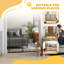 Dog Gate Wide Stair Gate with Door Pressure Fit 75-145W cm Black