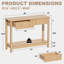 Console moderne à 2 tiroirs avec étagère de rangement Boho