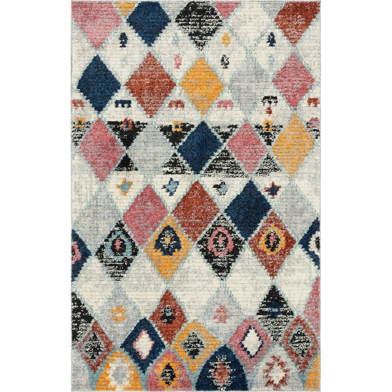 Victorville Abstract Indoor Rug, Rectangle 5' x 8'