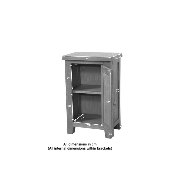 Rothbury 85 cm H x 50 cm W Solid Wood Standard Bookcase