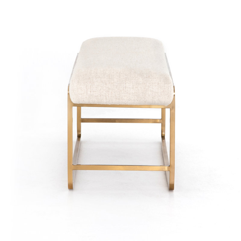Sled Upholstered Bench, Thames Cream