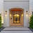 15" Crystal LED Outdoor Wall Sconce with Motion Sensor & Dusk to Dawn Function （Set of 2)-470733060