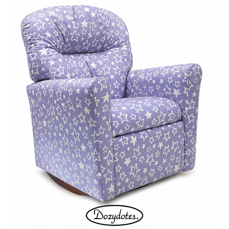 Kids Rocker Recliner Chair in Purple Stars, Purple Stars
