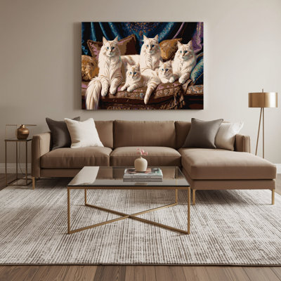 Art mural sur toile chats noirs