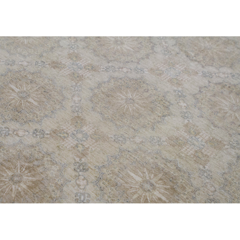 Ziegler Hand-Knotted High-Quality Green Area Rug