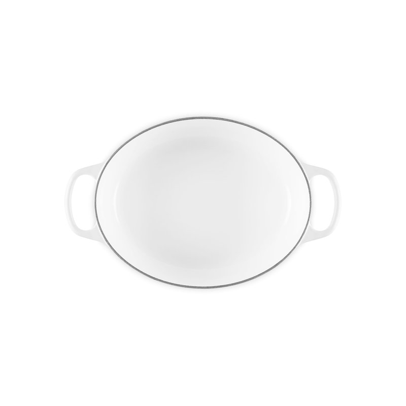 Le Creuset Enameled Cast Iron Signature Round Oven 5.5Qt - White, Crucible Ss Knob, 4.5 quarts