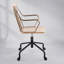 Chaise de bureau moderne du milieu du siècle réglable avec similicuir, bois courbé et structure en métal pour un confort et un style optimaux