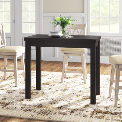 Table de bar de cuisine compacte moderne noire 46 "x 24" résistante aux taches