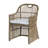 Theo Rattan Arm Chair with Cushion