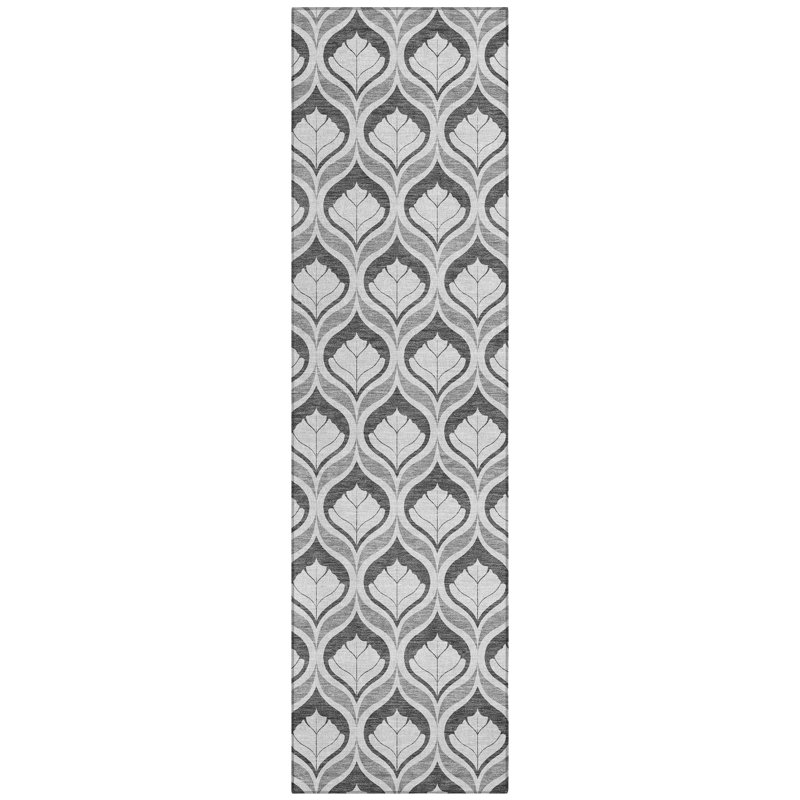 Machine Washable Indoor/Outdoor Jourdan ACN2379 Geometric Rug, Runner 2'3" x 7'6"