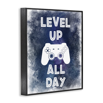 Level Up All Day Splash Framed Giclee, design by Marcus Prime