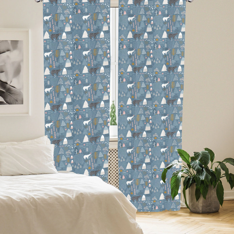 Forest Semi-Sheer Rod Pocket Curtain Panels, 28" x 84"