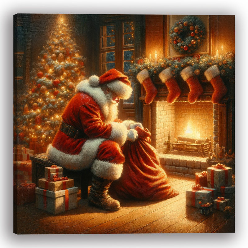 Yuletide Magic - impression sur toile tendue, H 12 po x l 12 po