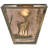 Rustic Lodge Flush Mounted Sconce