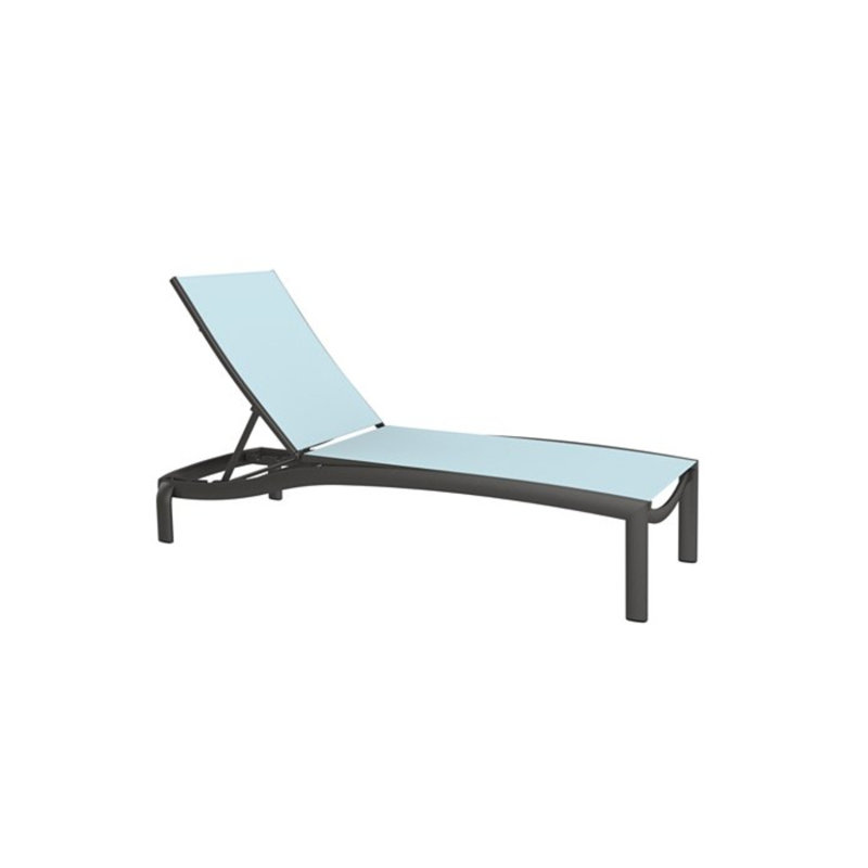 Kor Outdoor Metal Chaise Lounge, Sparkling Water, Moab