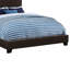Lit double moderne brun avec cadre de chambre en tissu d'ameublement cousu en similicuir et sommier essentiel-939251730-939251729
