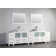 Karson 108'' Double Bathroom Vanity with Engineered Marble Top with Mirror