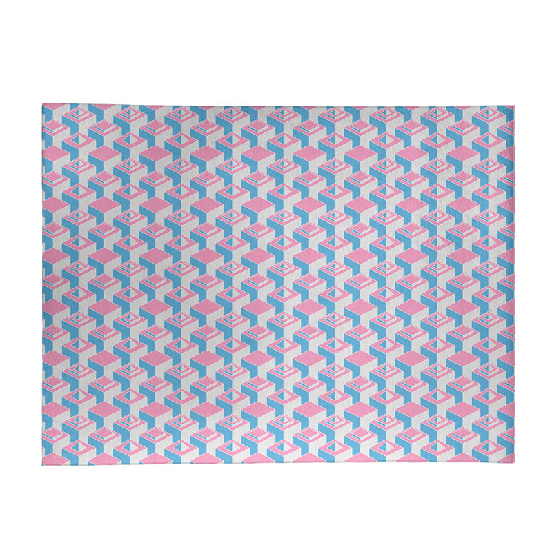 Tapis rose clair/gris/bleu clair skyscrapers light, Rectangle 9 pi x 12 pi
