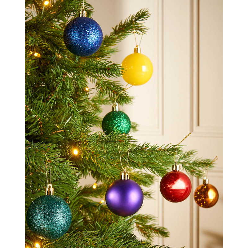 6.99cm Solid Colour Plastic / Acrylic Bauble, Multi-Colour