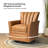 Heilig Genuine Leather Swivel Rocker Armchair-95619463