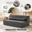 Chaise de sol pliable avec dossier, gris foncé-1050031761