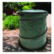 Wakeman Outdoors 44 Gal. Green Collapsible Camping Trash Can with