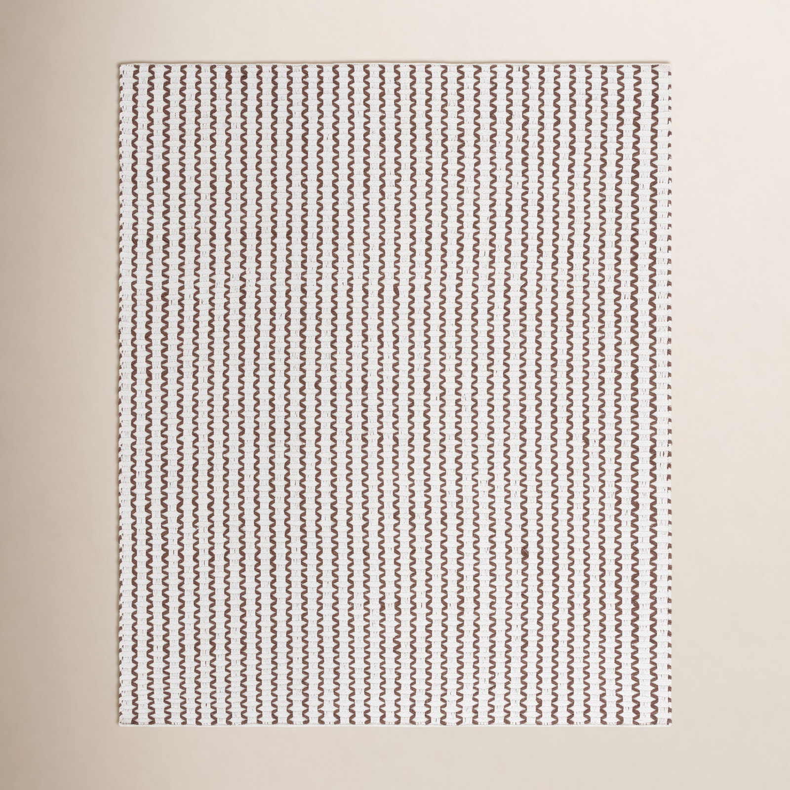 Hand-Woven Chevron Cotton Rug, Rectangle 4' x 6'