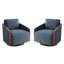 Upholstered Swivel Barrel Chair-1053755035