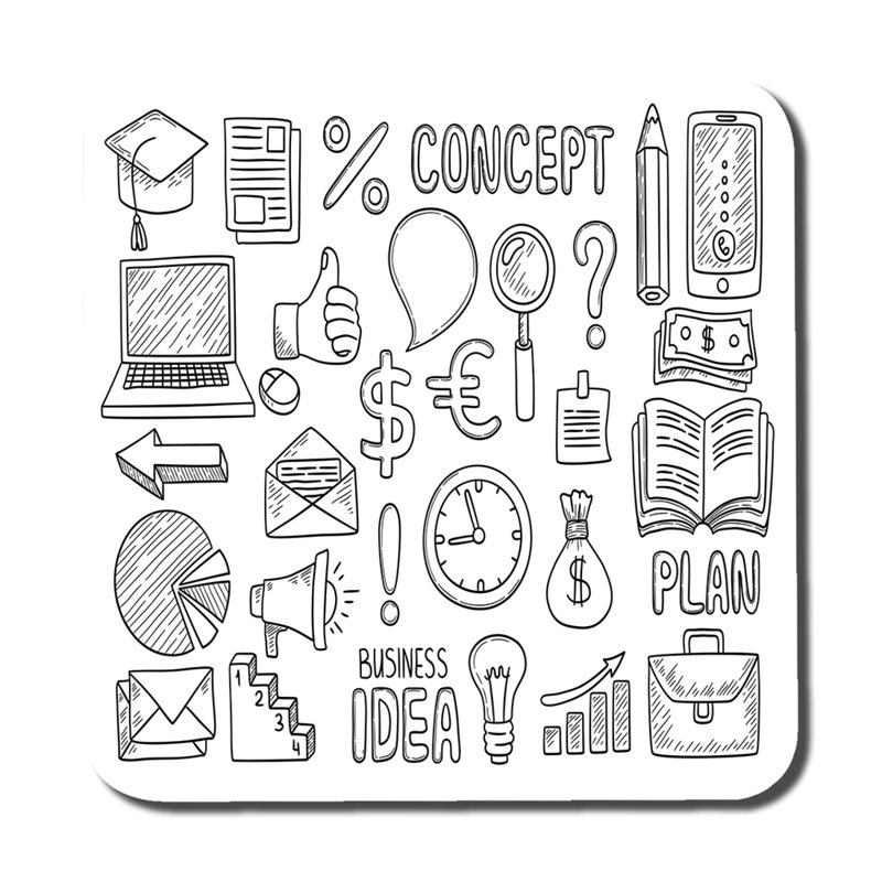 Square 6 Piece Coaster Set