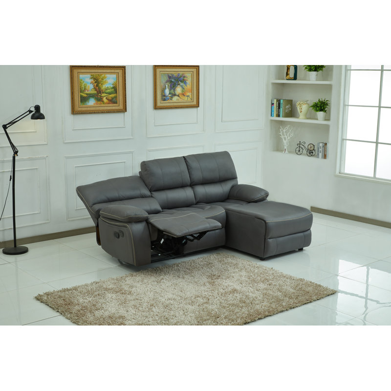 Upholstered Reclining L-Shaped Sectional Left Hand Facing