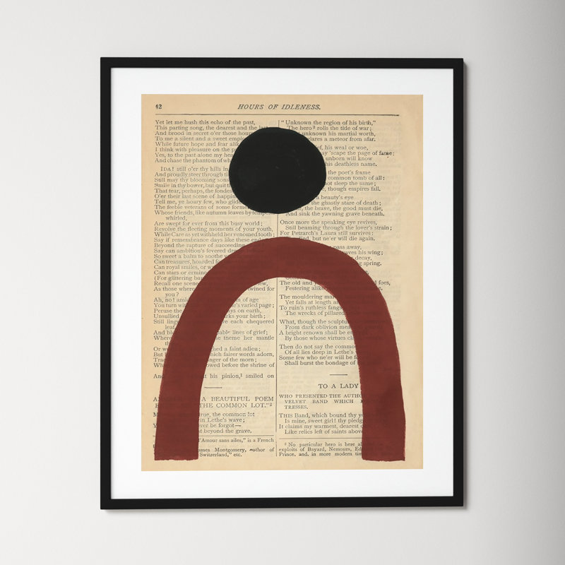 Modern Prose VI by W. Stramel, Black Framed Paper, 41.38" H x 33.38" W x 0.88" D