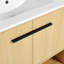 Meuble-lavabo de salle de bain avec lavabo vasque, lavabo intégré mural flottant rectangulaire en acrylique blanc sans robinet, tablette rayée, grain de bois naturel-112367350-112367349