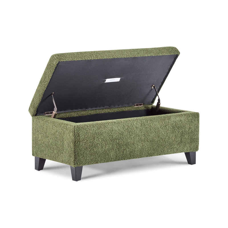 Repose-pieds avec rangement et couvercle rabattable, Vert