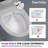 Smart Toilet With Auto Open Lid, Auto Flush & Foam Shield Technology, ADA Comfortable Chair Height, Warm Air Dryer, Heated Seat & Night Light, Remote Control