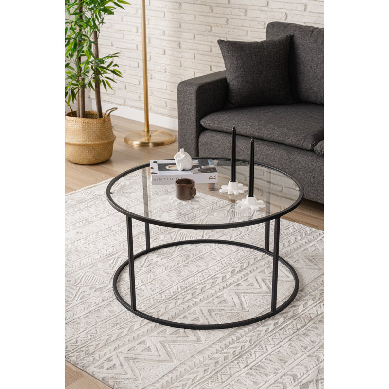 Frame Coffee Table, 45" H x 80" L x 80" W, Black