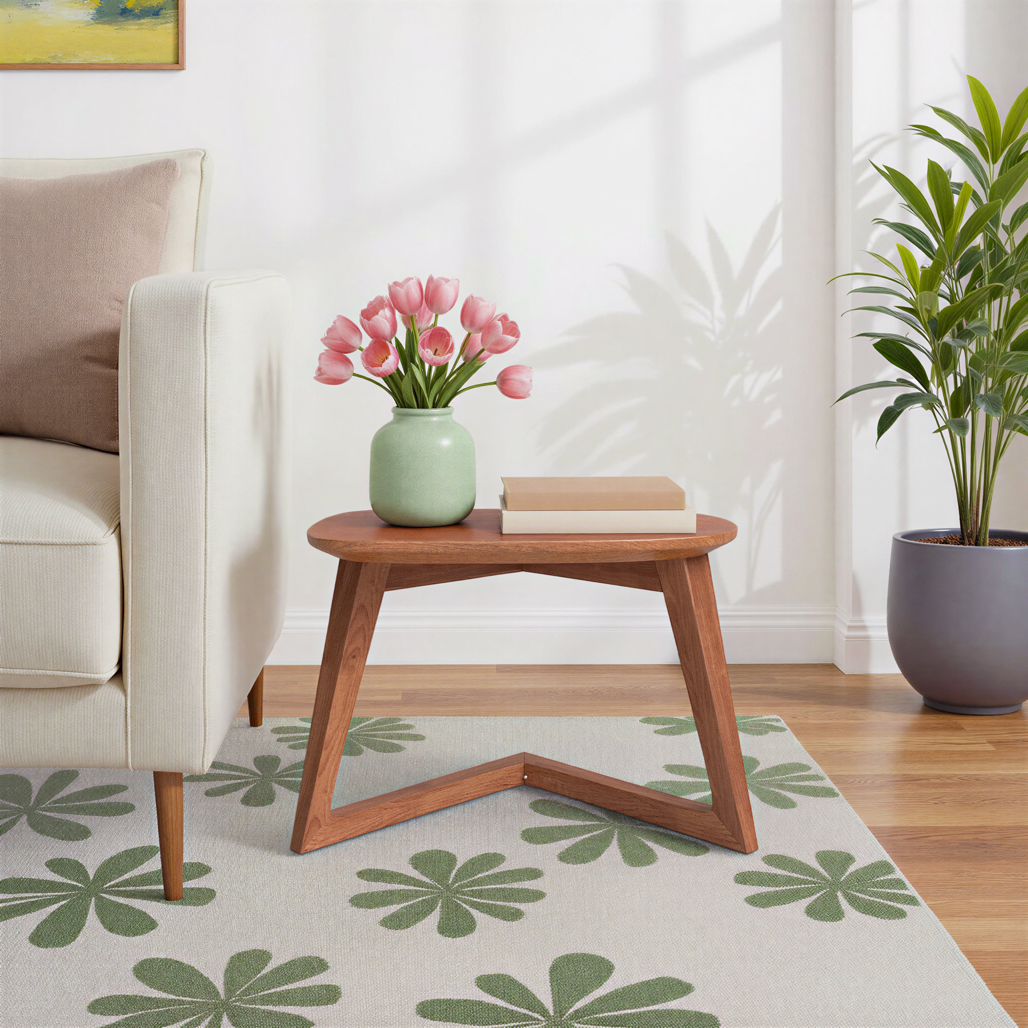 Fischer Solid Wood Frame End Table - Thumbnail 2