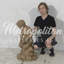 Bronze Putto Holding Fish Fountain