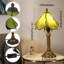Lampe de table en verre fleur rose, lampe de chevet rétro E26-425057311