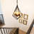 5-light Dimmable Geometric Chandelier With Warm Light Source