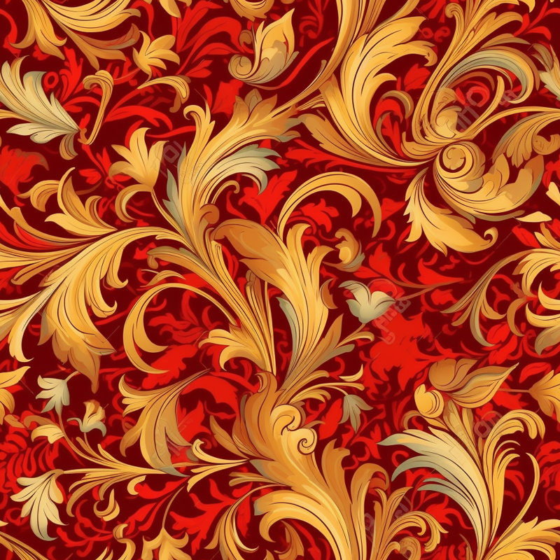 Polyester Comforter, Gold/Red Floral, Twin Extra Long Comforter