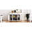 K&K 54inch Large Kitchen Island with Rubber Wood Drop Leaf, Embossed Texture Rolling Kitchen Cart on 4 Wheels with 4 Doors and 3 Drawers, Kitchen Island with Storage for Kitchen, Dining Room,White-535814831