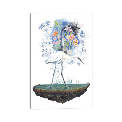 Heron Dreams by Miri Eshet - Painting on Canvas